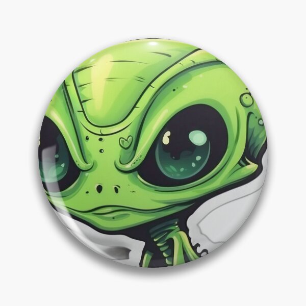 Artikelvorschau, Grüner Alien-Aufkleber entworfen und verkauft von KeyDesignx.