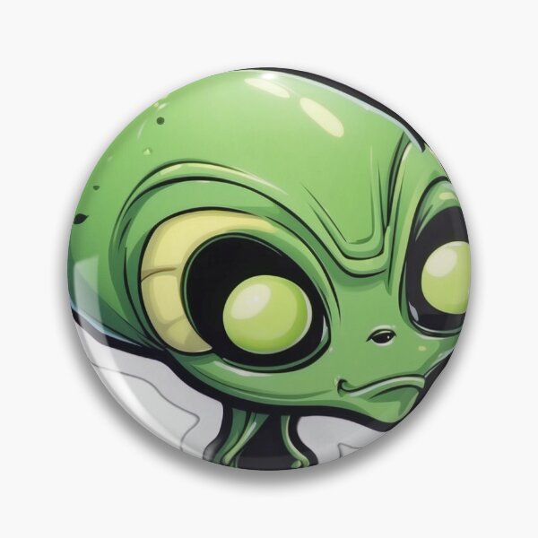 Aperçu de l'œuvre Autocollant extraterrestre vert créée et vendue par KeyDesignx.