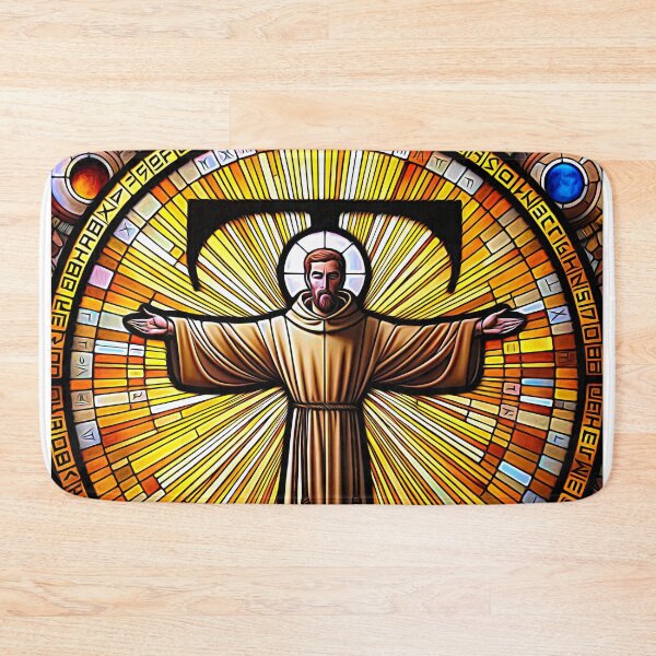 Item preview, Saint Francis of Assisi as a Franciscan Tau Expressionist Effect 2 designed and sold by Artist4God.