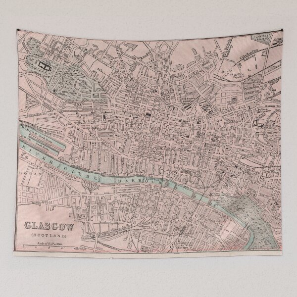 Item preview, Vintage Map of Glasgow Scotland (1901) designed and sold by BravuraMedia.