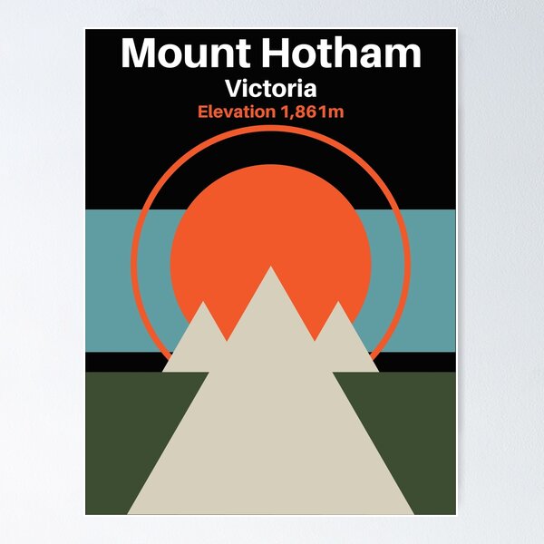 Item preview, Mount Hotham sun and mountains (reverse) designed and sold by rillak.