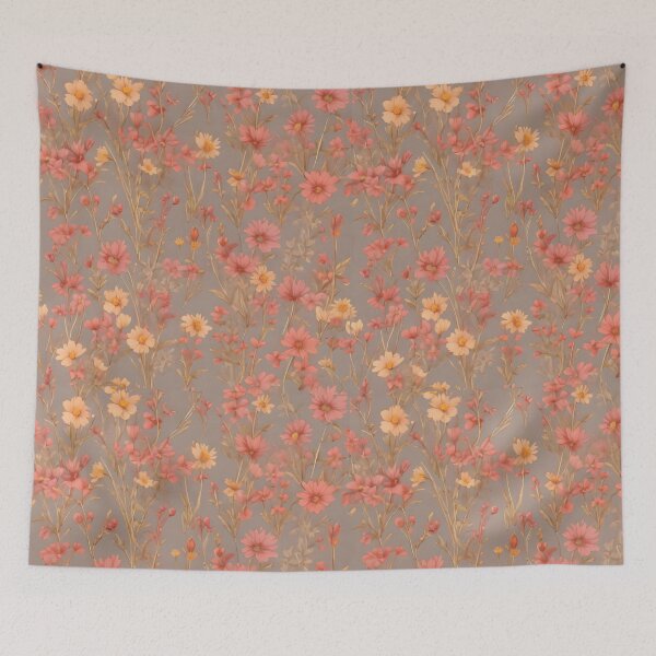 Item preview, Wild flowers on beige background. designed and sold by My-fake-places.