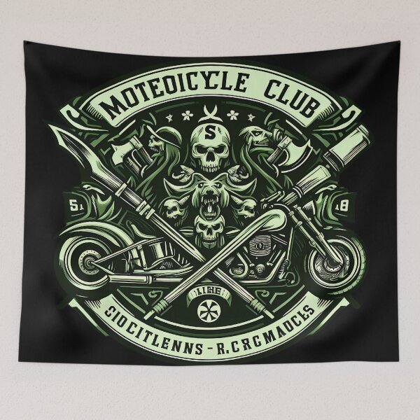 Item preview, Asphalt Rebels Motorcycle Biker Skulls designed and sold by Thyson.