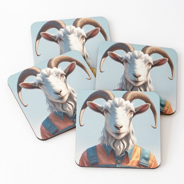 Item preview, Anamorphic Goat In Farmer Clothes designed and sold by Gabriela McDaniel.