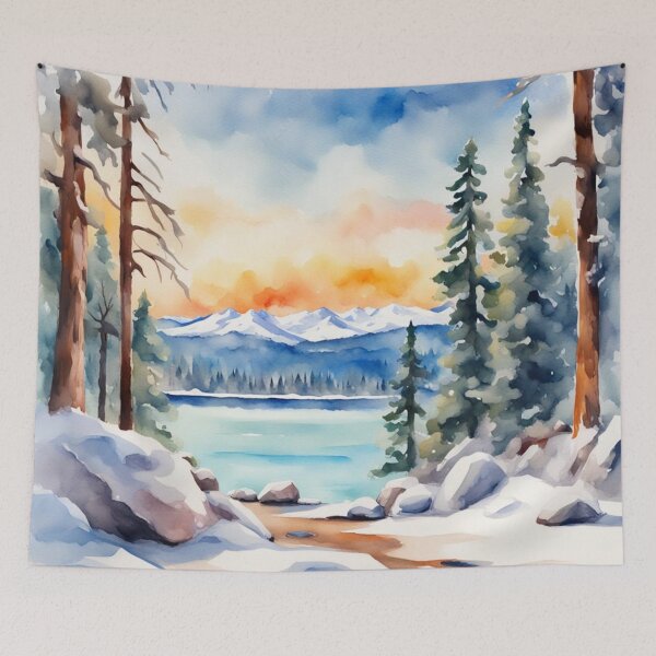 Aperçu de l'œuvre Aquarelle Lac Tahoe créée et vendue par Gabriela McDaniel.
