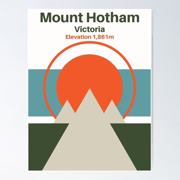 Item preview, Mount Hotham sun and mountains (white) designed and sold by rillak.