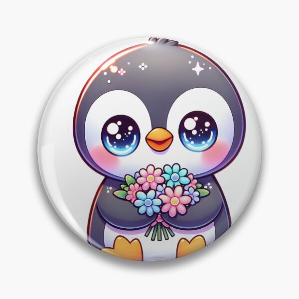 Item preview, Happy Bouquet Holding Penguin designed and sold by aurahealing.