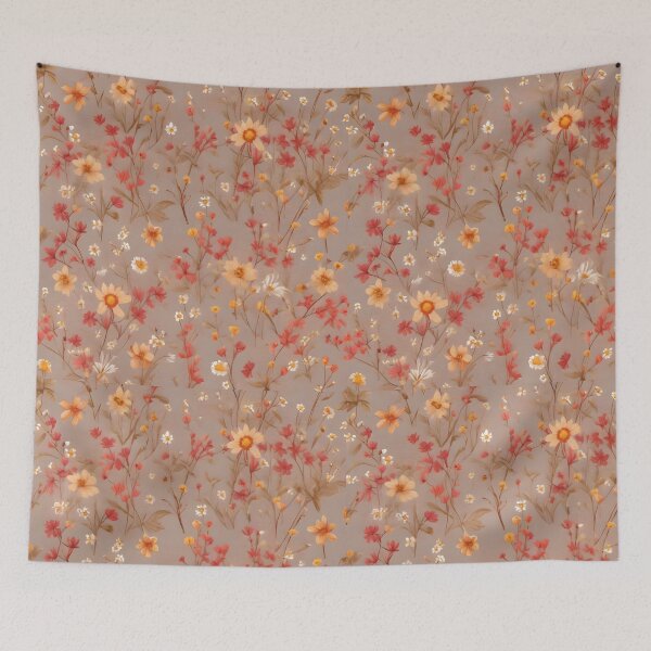 Item preview, Copy of Wild flowers on beige background. designed and sold by My-fake-places.