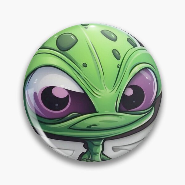 Artikelvorschau, Grüner Alien-Aufkleber entworfen und verkauft von KeyDesignx.