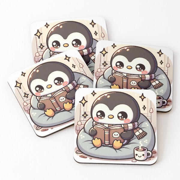 Item preview, Cozy Reading Penguin designed and sold by aurahealing.
