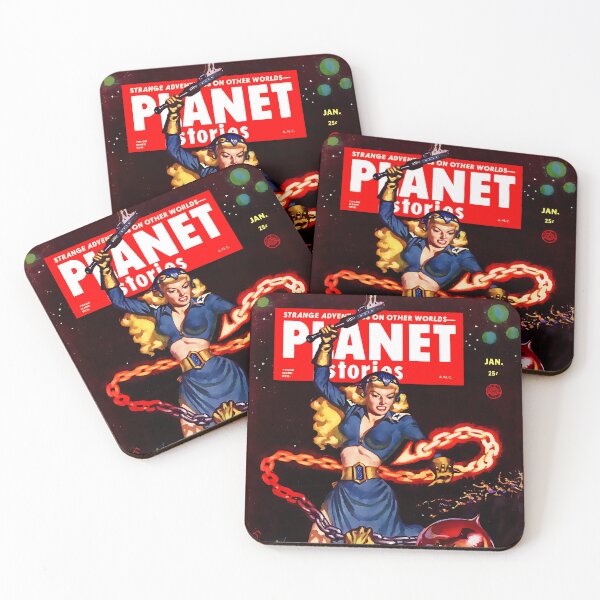 Item preview, Planet Stories No.4 Jan, 1952 | Vintage Sci-fi Cover Art designed and sold by ArchimedesPrime.