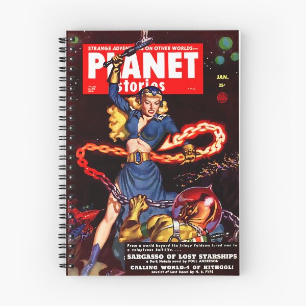 Item preview, Planet Stories No.4 Jan, 1952 | Vintage Sci-fi Cover Art designed and sold by ArchimedesPrime.