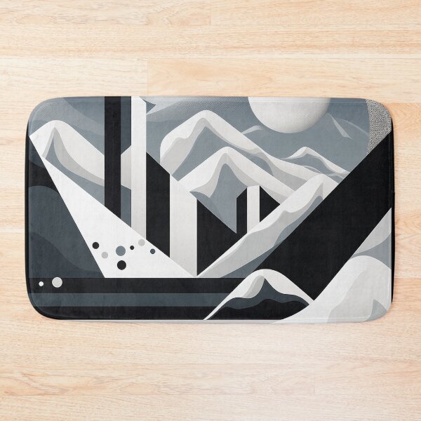 Artikelvorschau, Entdecken Sie "Simplistic & Minimalistic Snowy Winter Alps" mit Bauhaus-Flair entworfen und verkauft von ArtificialGenes.