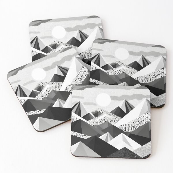 Artikelvorschau, Entdecken Sie "Simplistic & Minimalistic Snowy Winter Alps" mit Bauhaus-Flair entworfen und verkauft von ArtificialGenes.