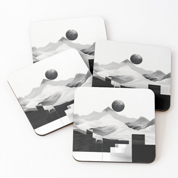 Artikelvorschau, Entdecken Sie "Simplistic & Minimalistic Snowy Winter Alps" mit Bauhaus-Flair entworfen und verkauft von ArtificialGenes.