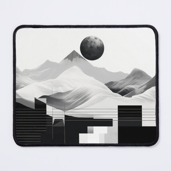 Item preview, Explore "Simplistic & Minimalistic Snowy Winter Alps" with Bauhaus Flair designed and sold by ArtificialGenes.
