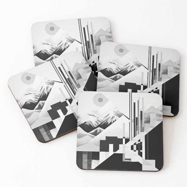 Artikelvorschau, Entdecken Sie "Simplistic & Minimalistic Snowy Winter Alps" mit Bauhaus-Flair entworfen und verkauft von ArtificialGenes.