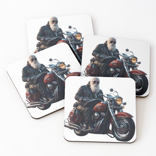 Item preview, Wild rider with leather jacket in classic motorcycle free on the road designed and sold by Carlos Gudino.