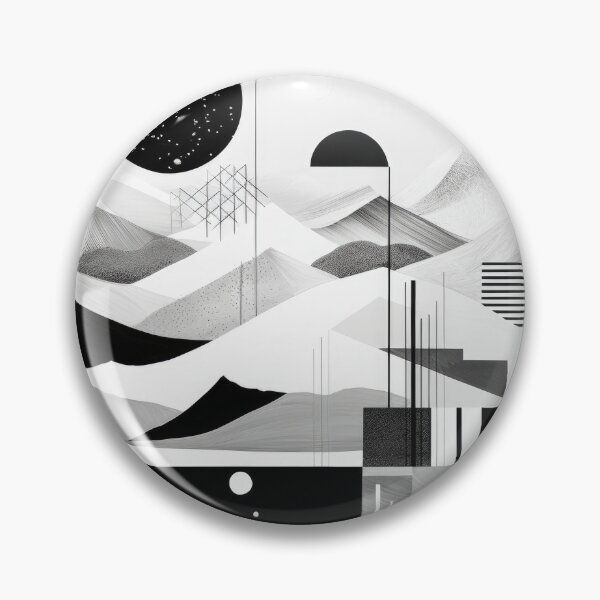 Item preview, Explore "Simplistic & Minimalistic Snowy Winter Alps" with Bauhaus Flair designed and sold by ArtificialGenes.