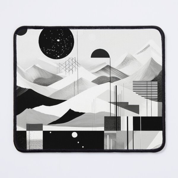 Item preview, Explore "Simplistic & Minimalistic Snowy Winter Alps" with Bauhaus Flair designed and sold by ArtificialGenes.
