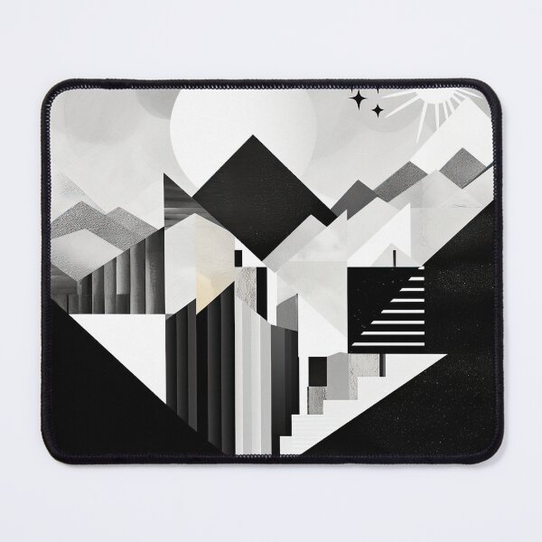 Item preview, Explore "Simplistic & Minimalistic Snowy Winter Alps" with Bauhaus Flair designed and sold by ArtificialGenes.