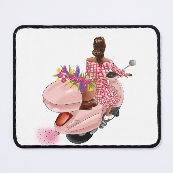 Item preview, Brunette on motocycle designed and sold by reyniramirezfi.