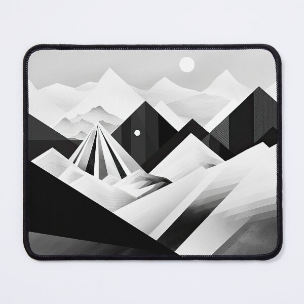 Item preview, Explore "Simplistic & Minimalistic Snowy Winter Alps" with Bauhaus Flair designed and sold by ArtificialGenes.
