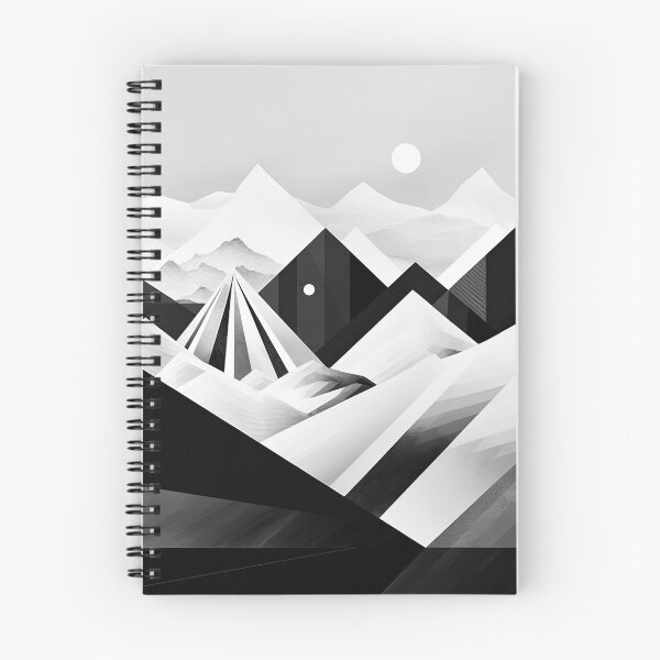Item preview, Explore "Simplistic & Minimalistic Snowy Winter Alps" with Bauhaus Flair designed and sold by ArtificialGenes.