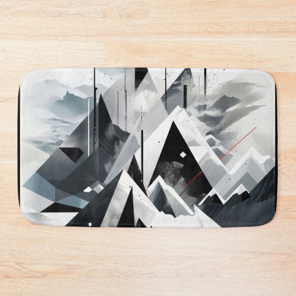 Artikelvorschau, Entdecken Sie "Simplistic & Minimalistic Snowy Winter Alps" mit Bauhaus-Flair entworfen und verkauft von ArtificialGenes.