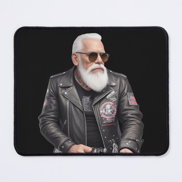 Item preview, Wild old rider with black leather jacket designed and sold by Carlos Gudino.