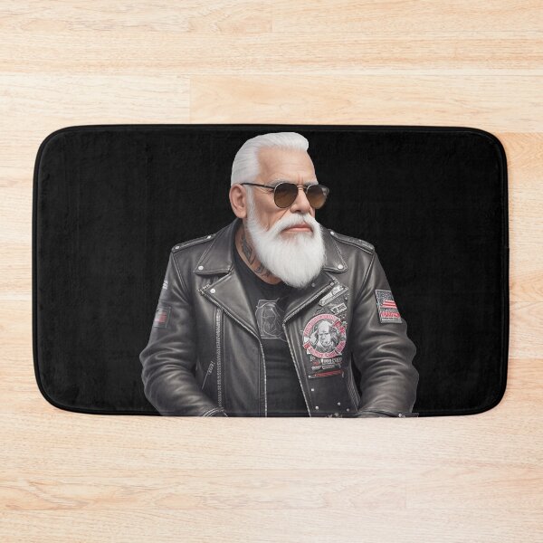 Item preview, Wild old rider with black leather jacket designed and sold by Carlos Gudino.