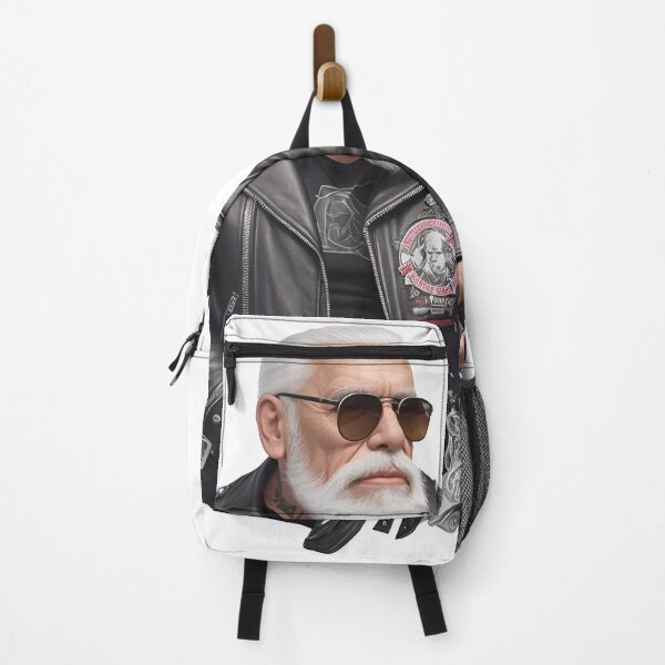 Item preview, Wild old rider with black leather jacket designed and sold by Carlos Gudino.