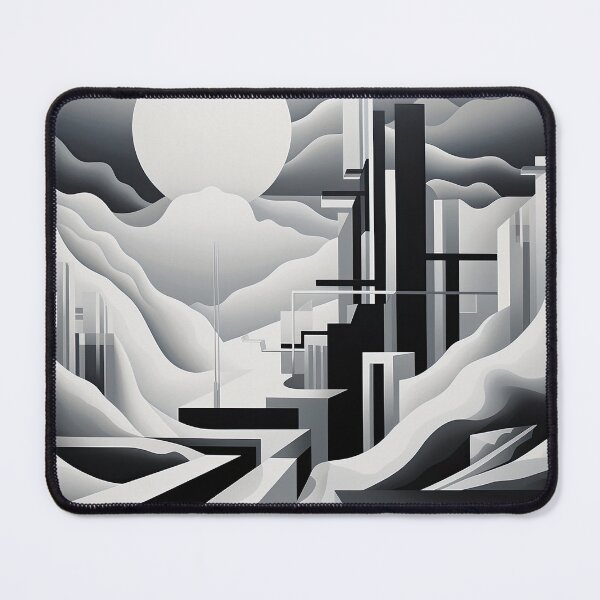 Item preview, Explore "Simplistic & Minimalistic Snowy Winter Alps" with Bauhaus Flair designed and sold by ArtificialGenes.