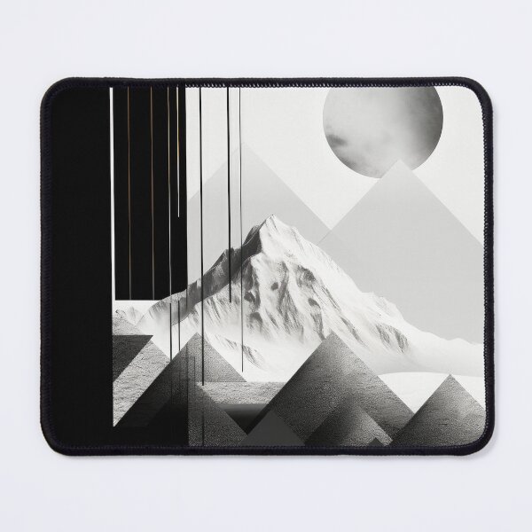 Item preview, Explore "Simplistic & Minimalistic Snowy Winter Alps" with Bauhaus Flair designed and sold by ArtificialGenes.
