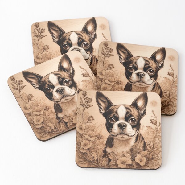 Item preview, Boston Terrier: The Lively Elegance of Wood (Pyro Pets Art - 101) designed and sold by pyropetsart.