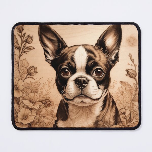 Item preview, Boston Terrier: The Lively Elegance of Wood (Pyro Pets Art - 101) designed and sold by pyropetsart.