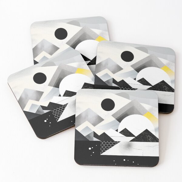 Item preview, Explore "Simplistic & Minimalistic Snowy Winter Alps" with Bauhaus Flair designed and sold by ArtificialGenes.