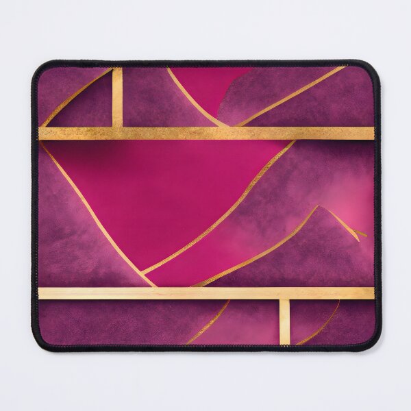 Item preview, Abstract, Geometric, Dark Pink, Hot Pink, Magenta, Pink, Gold, Art Deco designed and sold by Golden-Feathers.