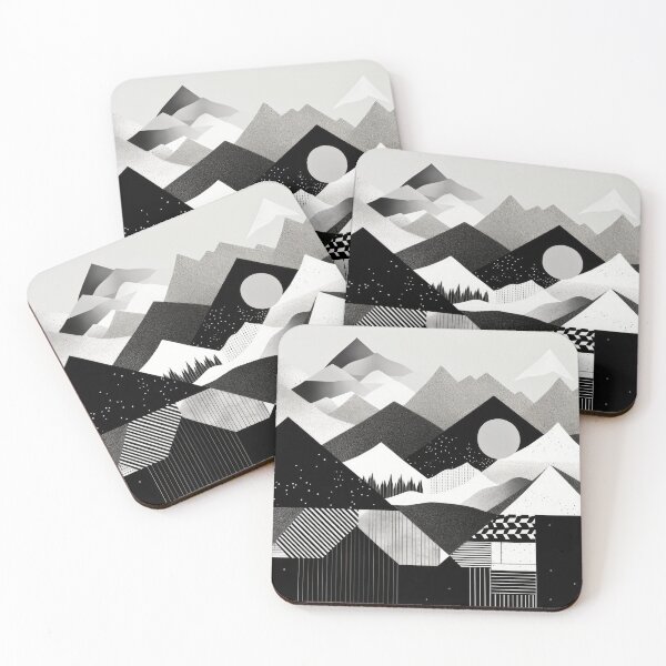 Artikelvorschau, Entdecken Sie "Simplistic & Minimalistic Snowy Winter Alps" mit Bauhaus-Flair entworfen und verkauft von ArtificialGenes.
