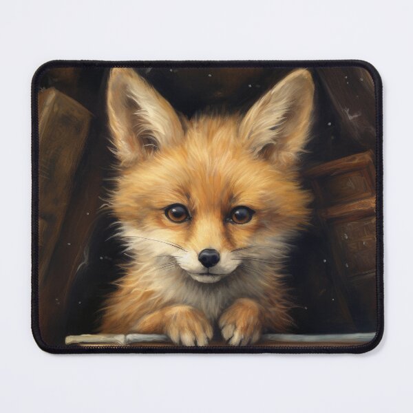 Item preview, little cute fox puppy in books designed and sold by WallyPink.