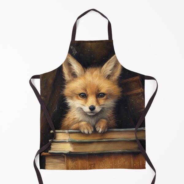 Item preview, little cute fox puppy in books designed and sold by WallyPink.