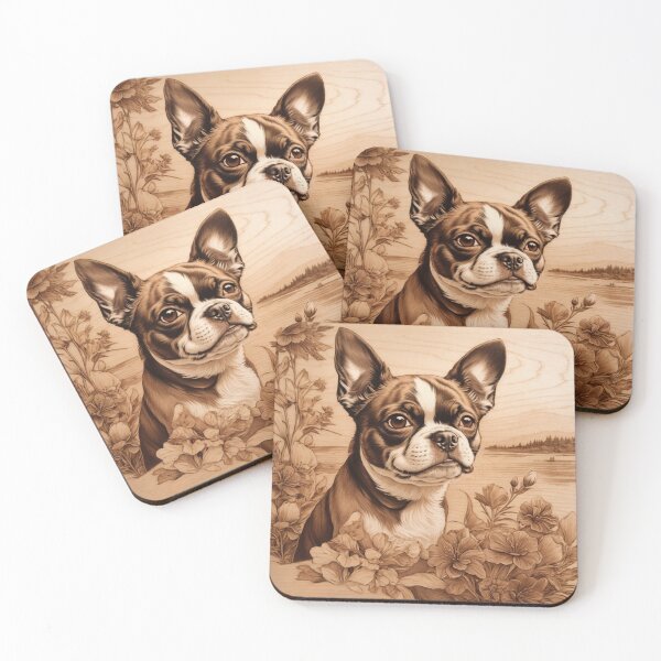 Item preview, Boston Terrier: The Lively Elegance of Wood (Pyro Pets Art - 102) designed and sold by pyropetsart.