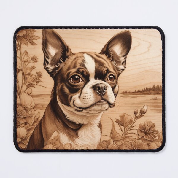 Item preview, Boston Terrier: The Lively Elegance of Wood (Pyro Pets Art - 102) designed and sold by pyropetsart.