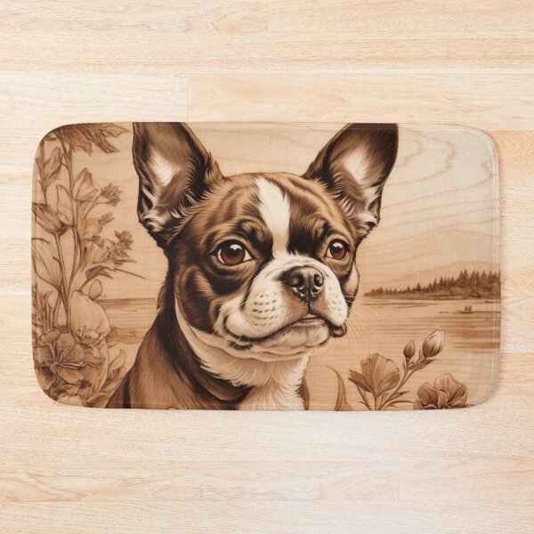 Item preview, Boston Terrier: The Lively Elegance of Wood (Pyro Pets Art - 102) designed and sold by pyropetsart.