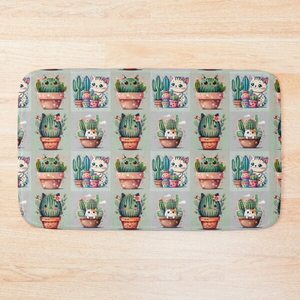 Item preview, Pattern Cat Cactus Pot designed and sold by AOCollections.