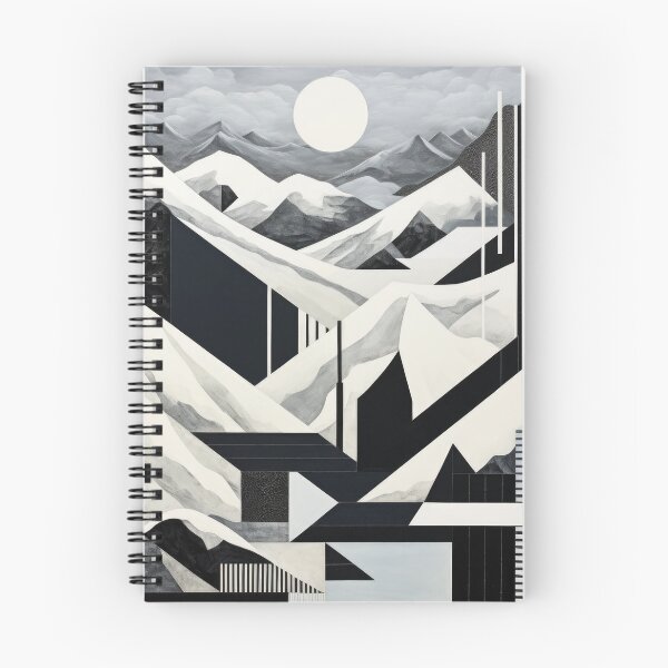 Item preview, Explore "Simplistic & Minimalistic Snowy Winter Alps" with Bauhaus Flair designed and sold by ArtificialGenes.