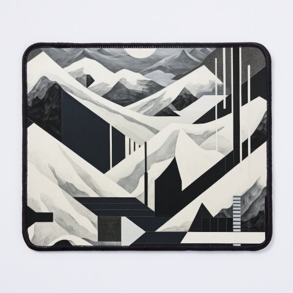 Item preview, Explore "Simplistic & Minimalistic Snowy Winter Alps" with Bauhaus Flair designed and sold by ArtificialGenes.
