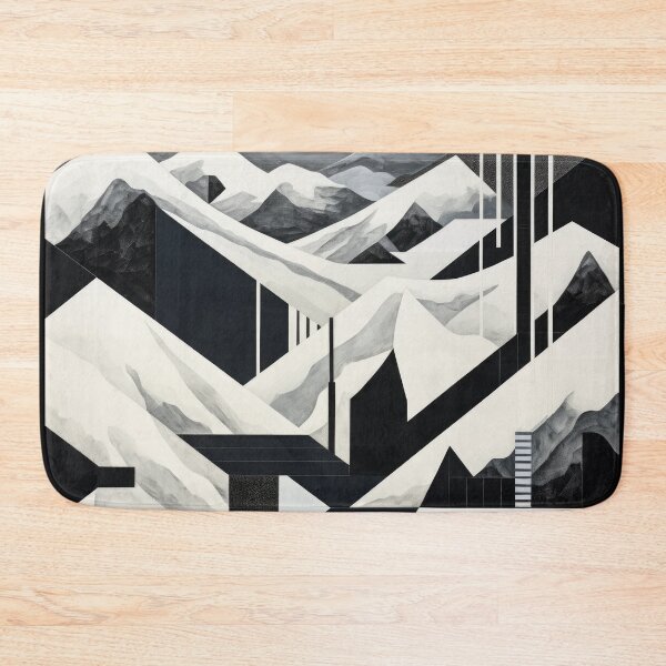 Artikelvorschau, Entdecken Sie "Simplistic & Minimalistic Snowy Winter Alps" mit Bauhaus-Flair entworfen und verkauft von ArtificialGenes.
