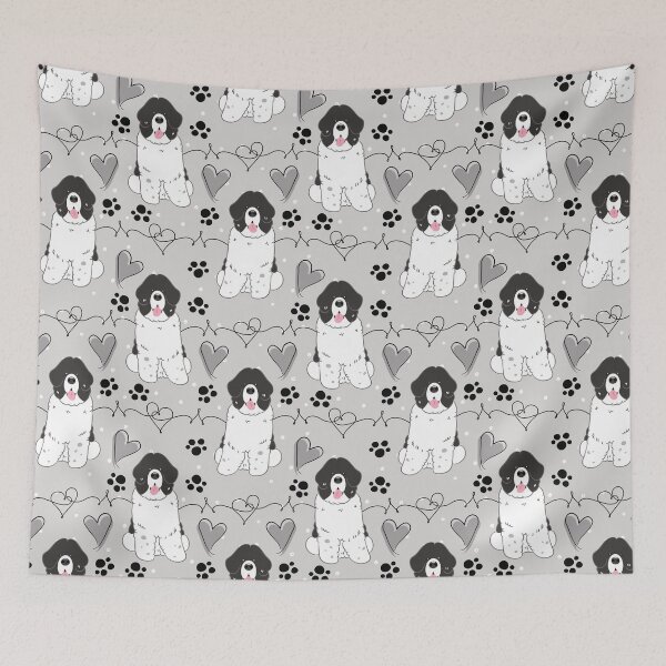 Item preview, LOVE Black White Newfie Newfoundland Landseer Dog 3 designed and sold by Lulupainting.
