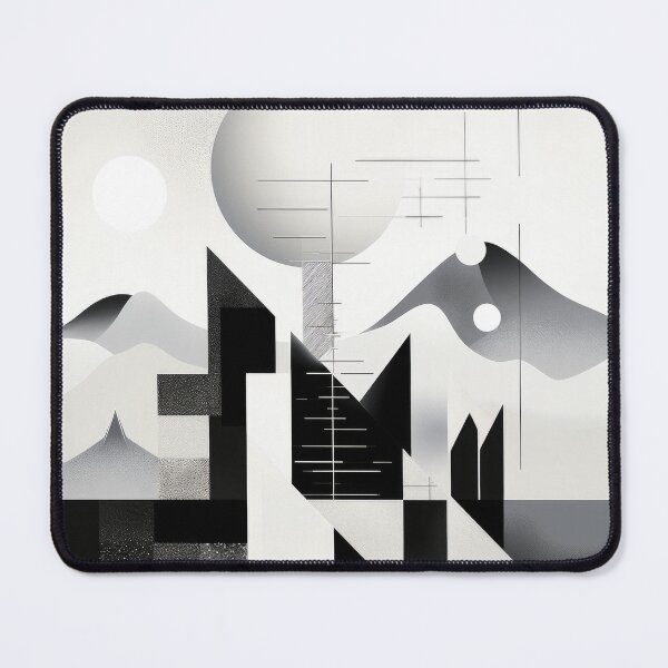 Item preview, Explore "Simplistic & Minimalistic Snowy Winter Alps" with Bauhaus Flair designed and sold by ArtificialGenes.